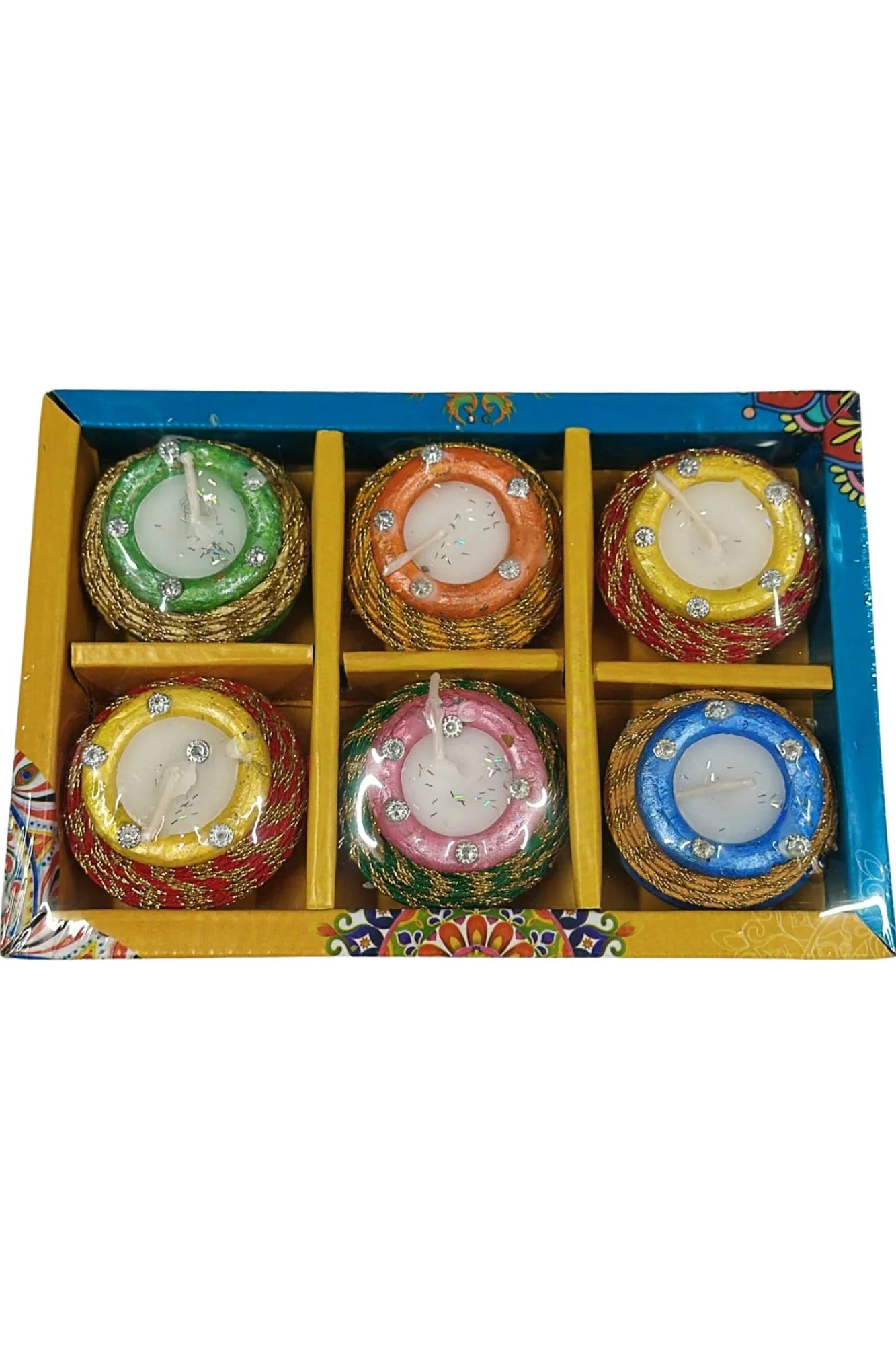 Fancy Matki Diya Candle pack of 3– Decorative Wax Candle for Diwali, Fall & Winter Home Décor