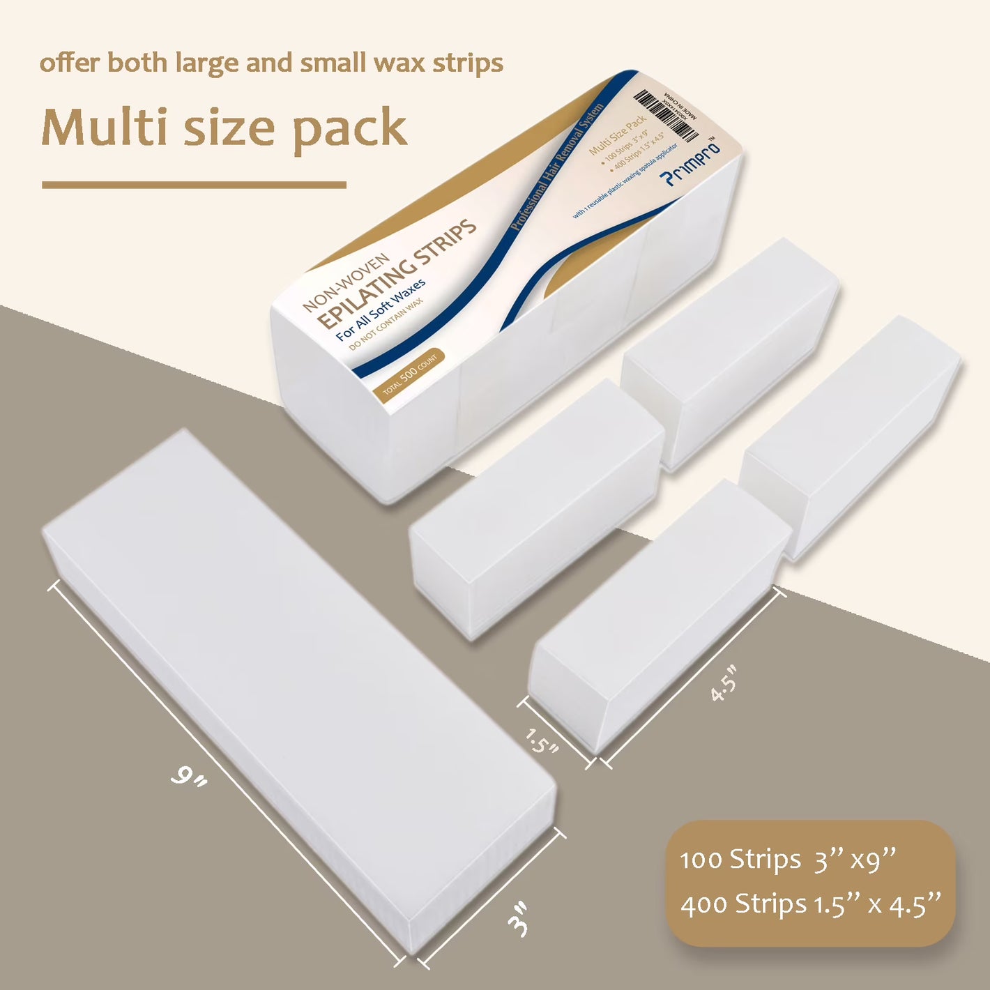 Strip and Wax Non-Woven Waxing Strips Kit pack of 2