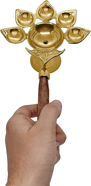 Brass Pooja Diya Jyot – Traditional Decorative Diwali Lamp for Puja