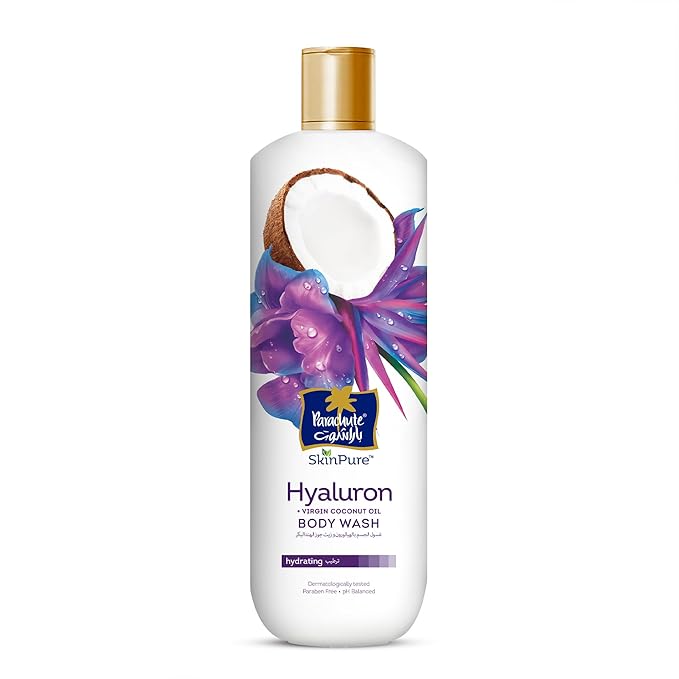 Parachute Skin Pure Body Wash Pack of 2 – Coconut Oil with Hyaluron, Retinol & Collagen