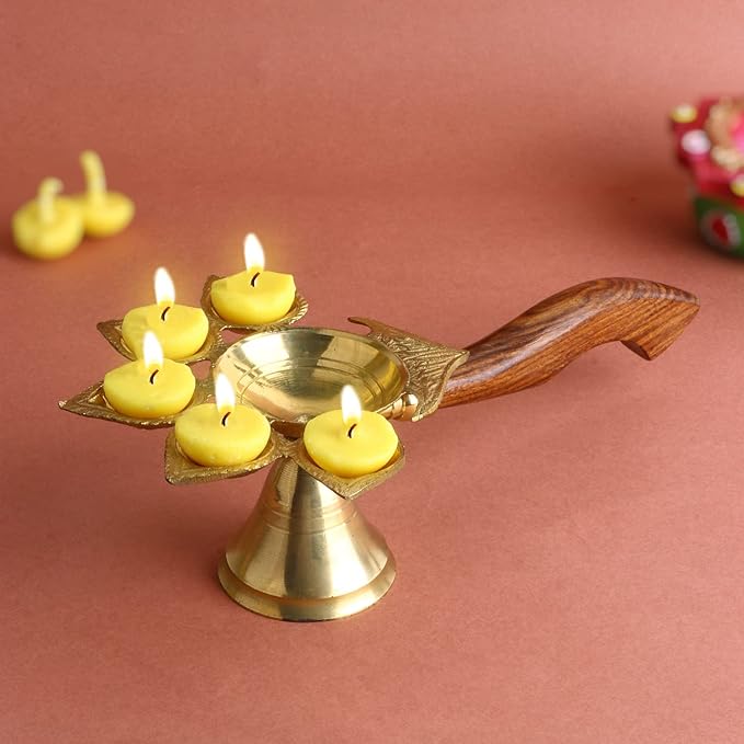 Brass Pooja Diya Jyot – Traditional Decorative Diwali Lamp for Puja