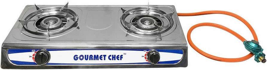 Gourmet Chef Burner Portable Double Burner Propane Gas Stove