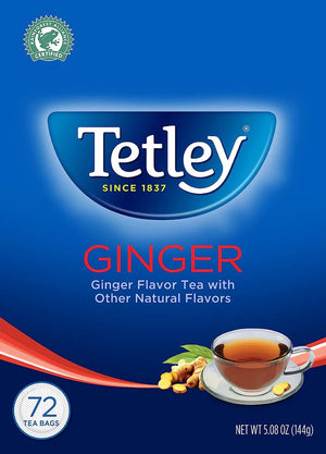 Tetley Ginger Tea | Hot Ginger Chai Tea Bags for Refreshing Daily Tea 3 packs per order