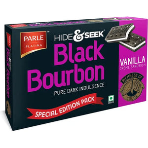 Parle Black Bourbon Vanilla Biscuits 100g – Cream Sandwich Gluco Cookies