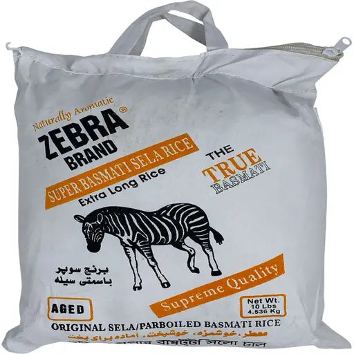 Zebra Basmati Rice Orange  10 lb – Premium Aromatic Indian Rice