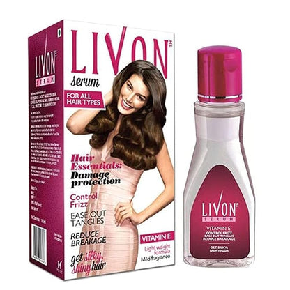 Livon Hair Serum 100ml – Smooth & Shine Serum for Damaged Hair Pack of 2
