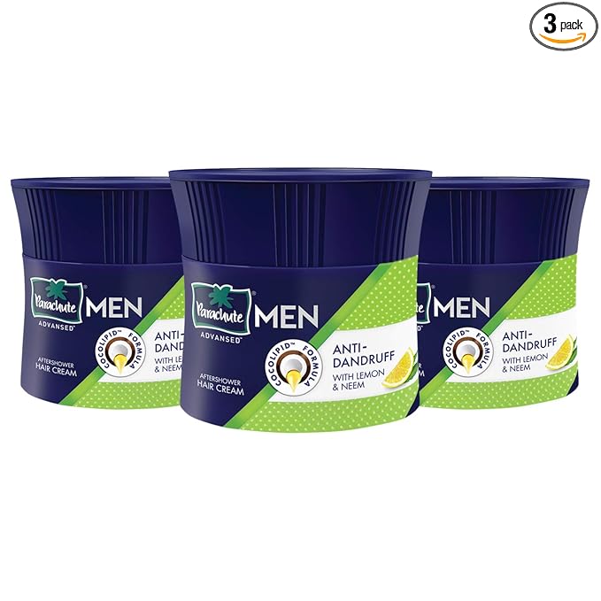 Parachute Advansed Men Hair Cream – Anti-Dandruff Styling Cream Pack of 3