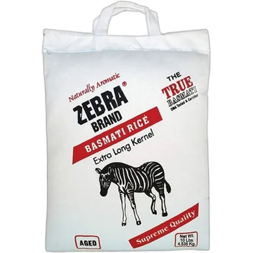 Zebra Everyday Basmati Rice 10 lb – Premium White Aromatic Rice