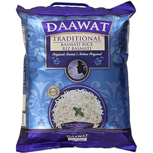 Daawat Traditional Blue Basmati Rice 10lb – Premium Long Grain Rice for Daily Cooking