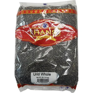 Hans Whole Urid Black Lentils (4 lb) – Premium Protein-Rich Dal – Pack of 2