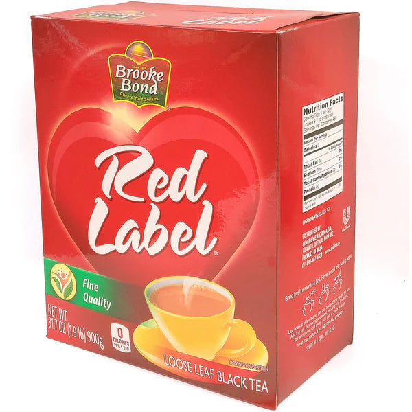 Brooke Bond Red Label Black Tea 900g| Premium Indian Chai Tea Leaves for Milk Tea pack of 2