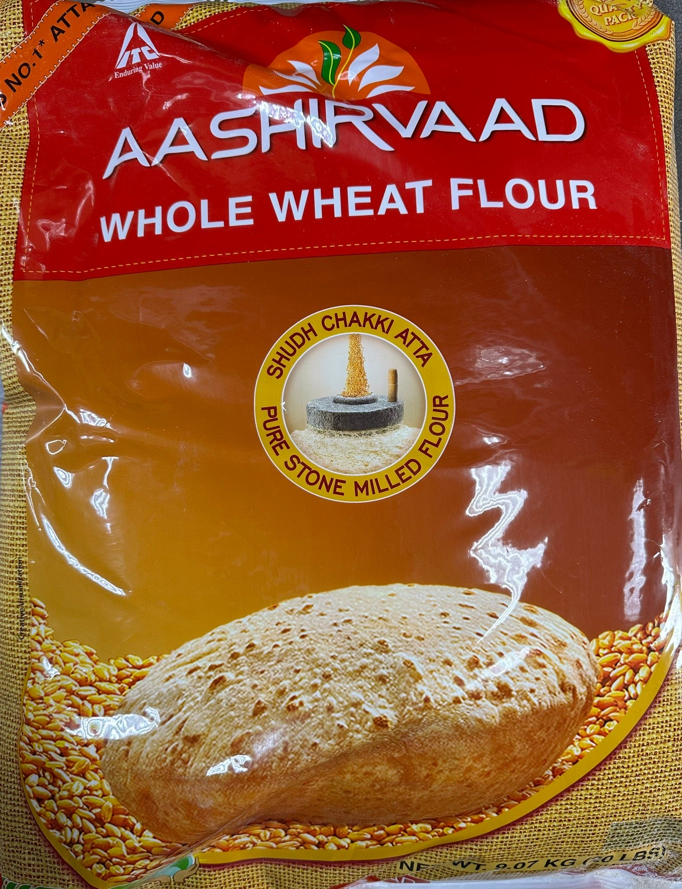 Aashirvaad Whole Wheat Flour -20lb