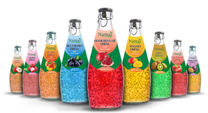 Basil Seed Drink pack of 4– Healthiest Drink with Fresh Fruit Blend