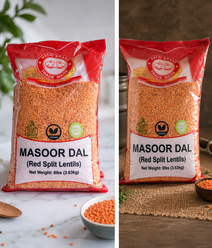 Hathi Brand Masoor Dal (Red Split Lentils) – Premium Quality – Pack of 2