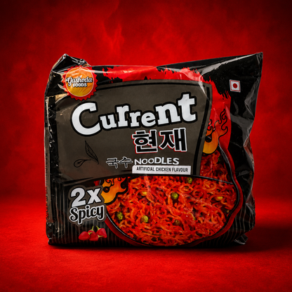 Current 2X Spicy Instant Ramen Noodles pack of 3– Extra Hot Chili Noodle Soup