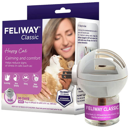 FELIWAY Classic Cat Starter Kit – Calming Diffuser for My Pet, Kitten Care & My Cat Comfort