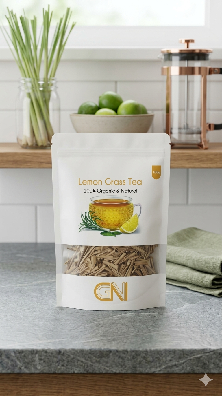 GNI Lemongrass Green Tea – Organic Caffeine-Free Herbal Tea Pack of 5