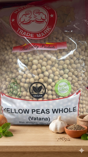 Hathi Brand Premium Yellow Whole Peas – Natural High-Protein Dry Peas – Pack of 3