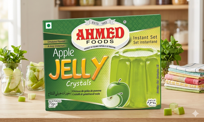 Ahmed Halal Crystal Jelly (Vegetarian) – Fruity Dessert Mix Pack of 5