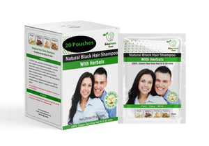 Biogreen Black Hair Color Shampoo 20 Pouches with Gloves Color Protecting