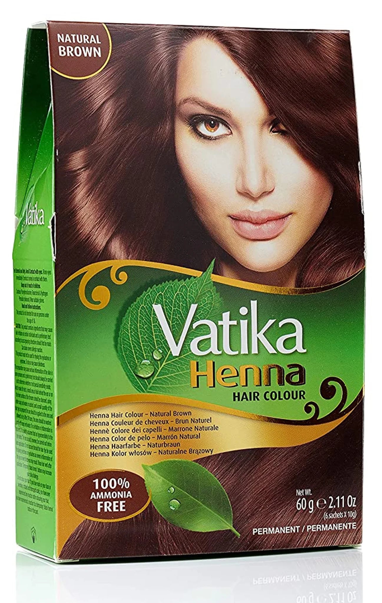 Vatika Heena Natural Brown Hair Color  Gray Coverage (3 Pack)