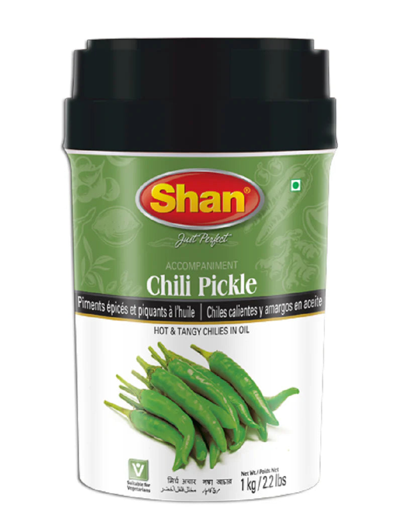 Shan Chili Pickle 1kg pack of 3– Spicy Preserved Hot Peppers Jar Pickle