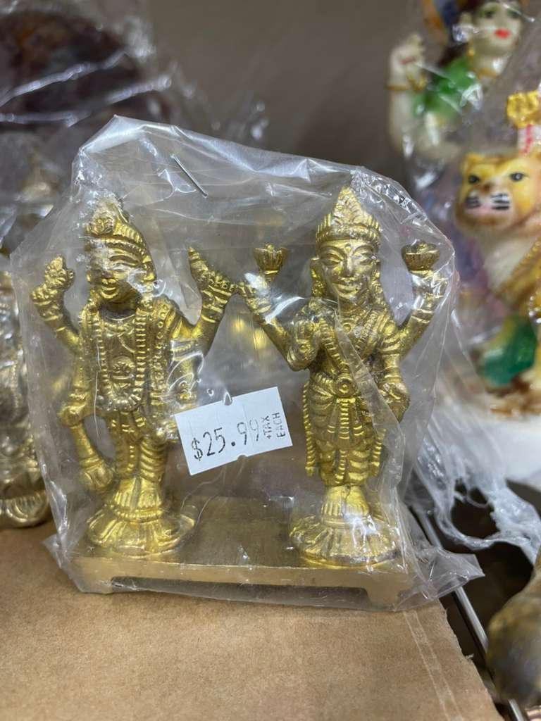 Brass Vishnu Lakshmi Idol