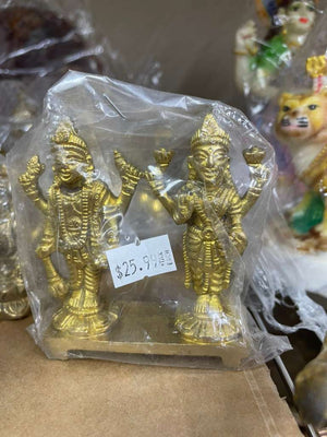 Brass Vishnu Lakshmi Idol
