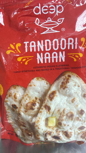 Deep Tandoori Naan – Authentic Indian Flatbread – Pack of 4