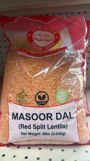 Hathi Brand Masoor Dal (Red Split Lentils) – Premium Quality – Pack of 2