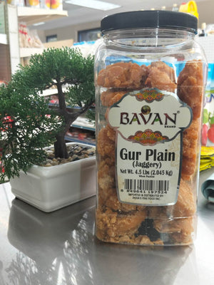 Bavan Gur Plain Jaggery (Traditional Sugarcane Gur) Pack of 2