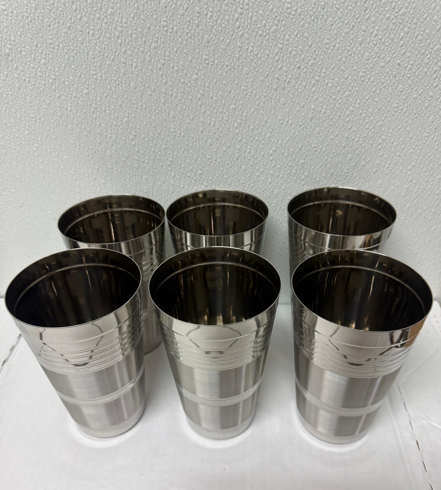 Stainless Steel Lassi Glass Set of 6 per order – Heavy Duty Water & Drinking Tumbler