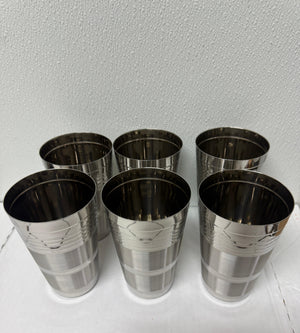 Stainless Steel Lassi Glass Set of 6 per order – Heavy Duty Water & Drinking Tumbler