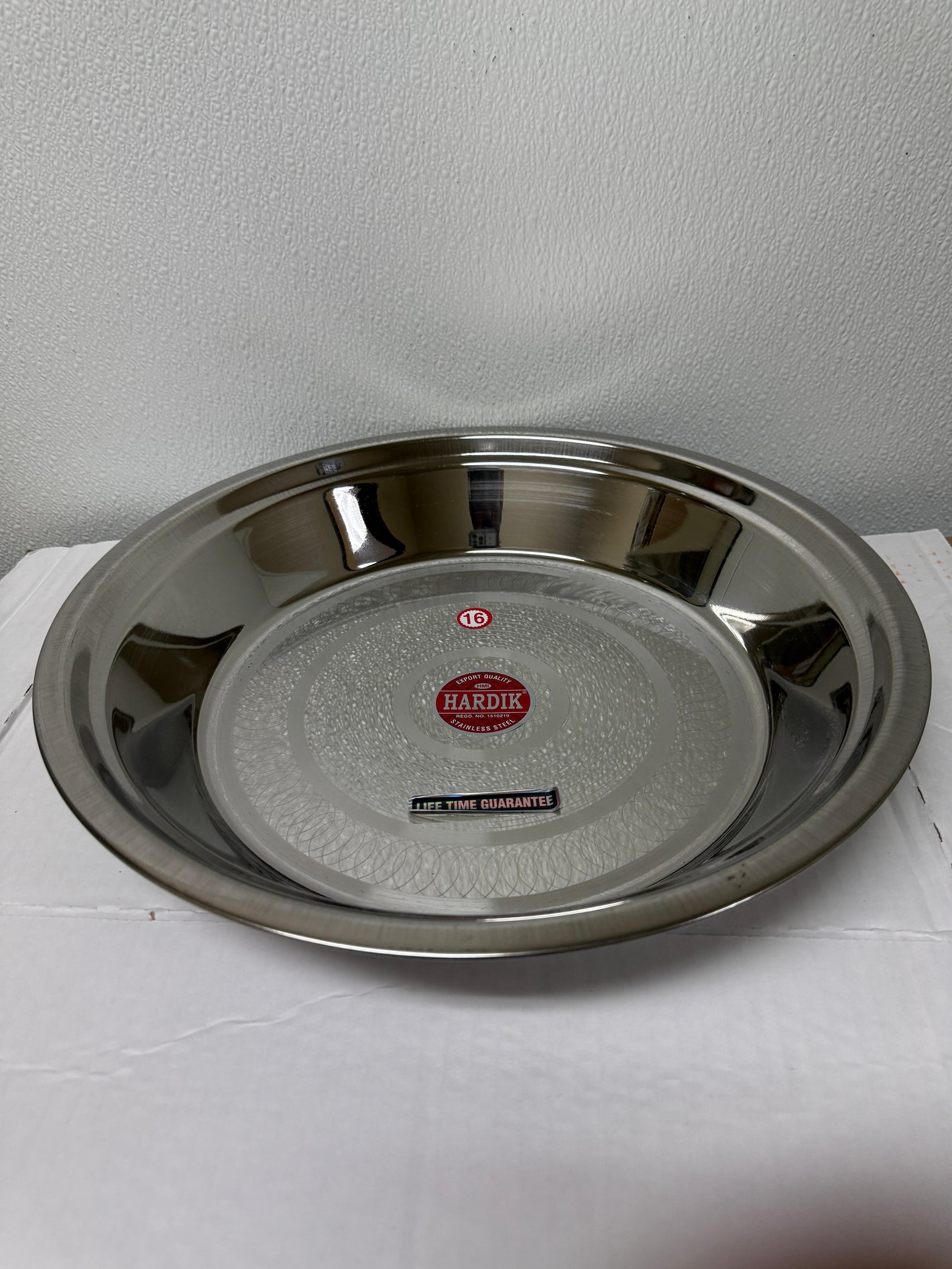 Hardik Stainless Steel Parat – Heavy Duty Dough Kneading & Mixing Bowl