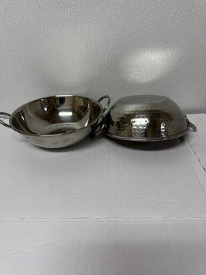 Stainless Steel Kadhai with Handles – Heavy Duty Cooking & Serving Bowl