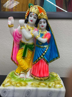 Brass Radha Krishna Statue Divine Love Idol of Radha Krishna