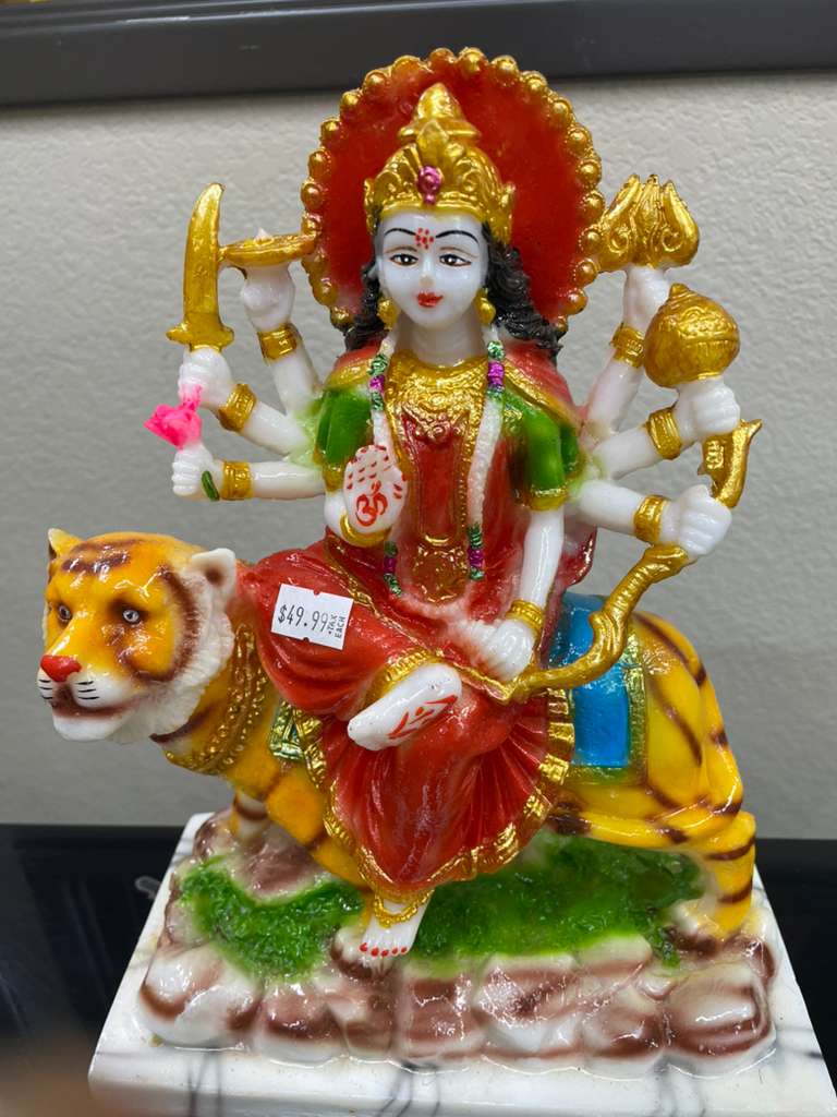 Aura Series Marble Durga Mata Idol – Hindu Goddess Durga Statue
