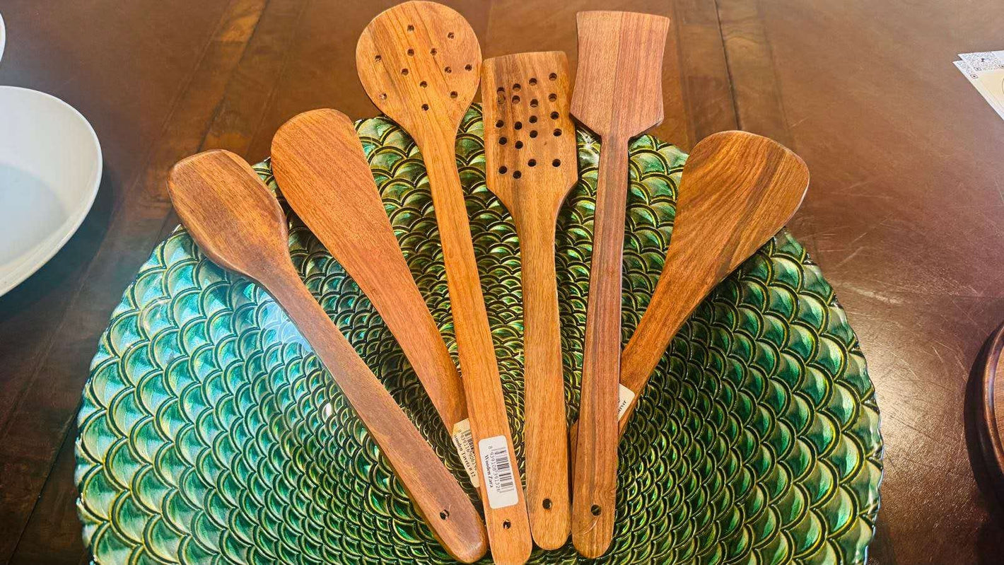 Wooden Spoon Set Eco-Friendly Cooking Utensils for Everyday Kitchen Use