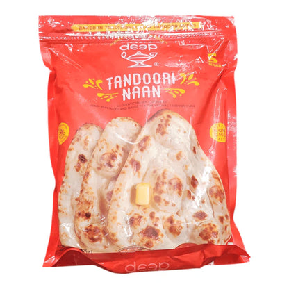 Deep Tandoori Naan – Authentic Indian Flatbread – Pack of 4