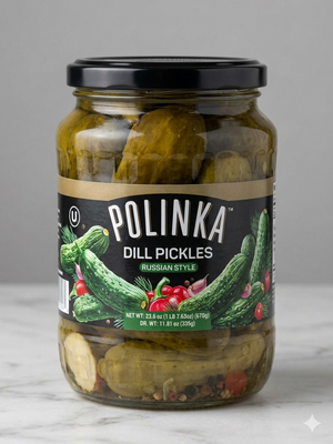 Polinka Russian Style Dill Pickles Pack of 2