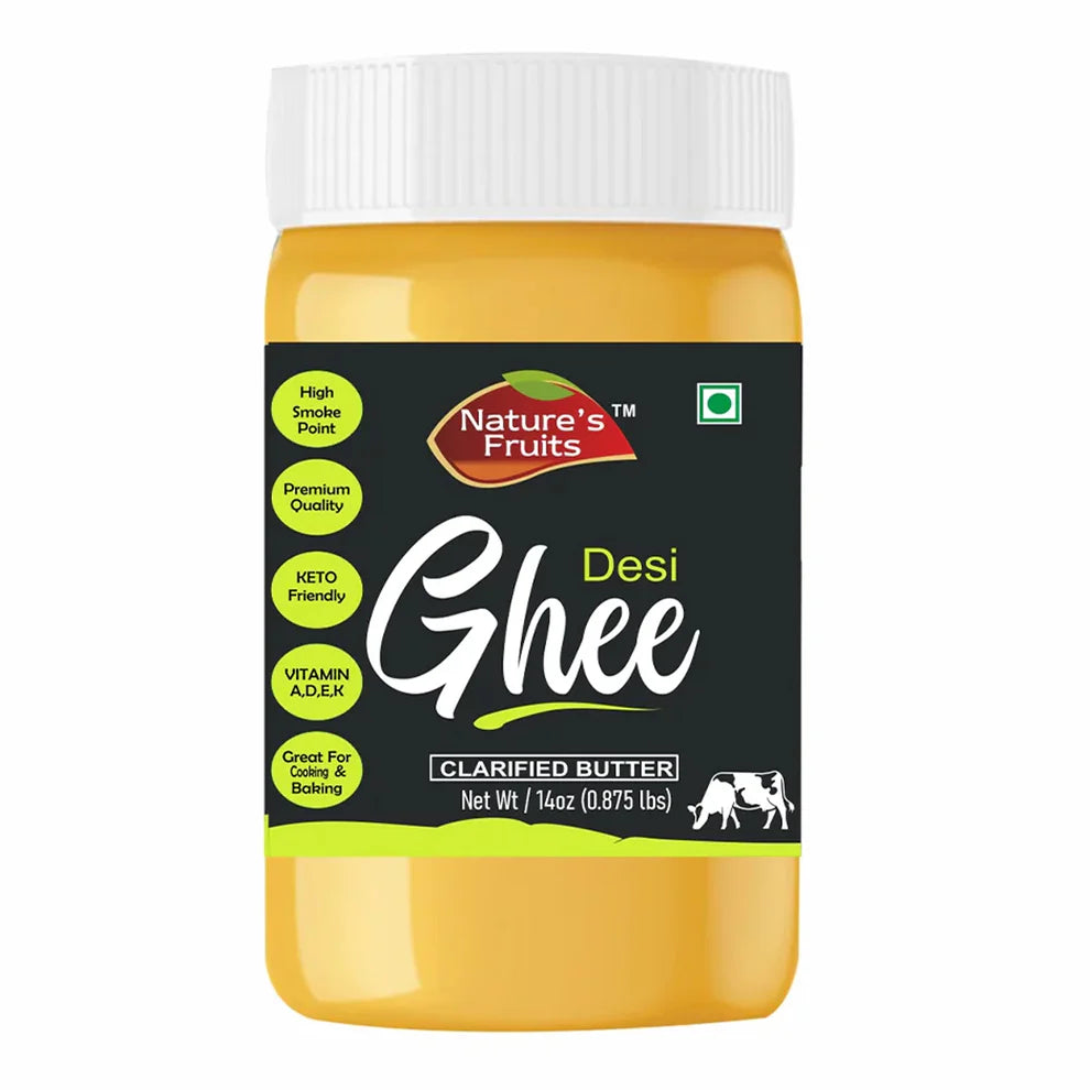 Desi Ghee 14 Oz Indian Clarified Butter for Frying, Cooking, Ghee Toast & Homemade Ghee from Butter