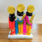 Marble Ram Darbar Idol Set Lord Ram, Sita, Laxman & Hanuman Traditional Spiritual Statue