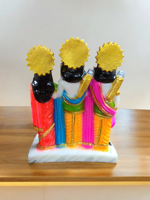 Marble Ram Darbar Idol Set Lord Ram, Sita, Laxman & Hanuman Traditional Spiritual Statue