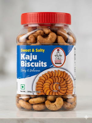 Sweet & Salty Kaju Biscuits – Crunchy Cashew Cookies with Rich Flavor Pack of 3