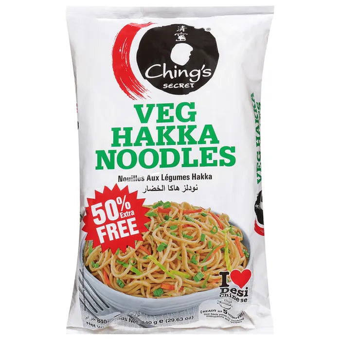 Ching’s Secret Veg Hakka Noodles  Pack of 4 – Authentic Chinese-Style Stir Fry Noodles
