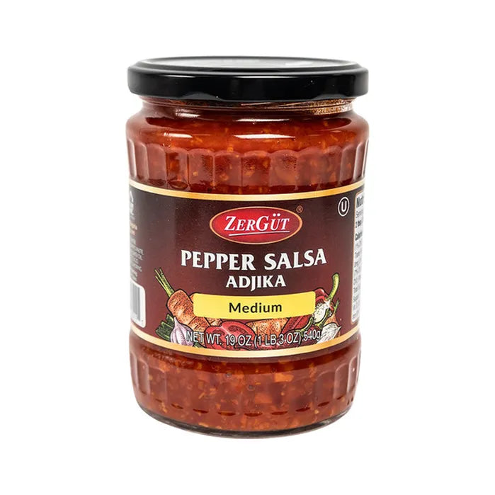 ZerGut Adjika Medium Hot Pepper Salsa pack of 4 – Spicy Red Pepper Condiment