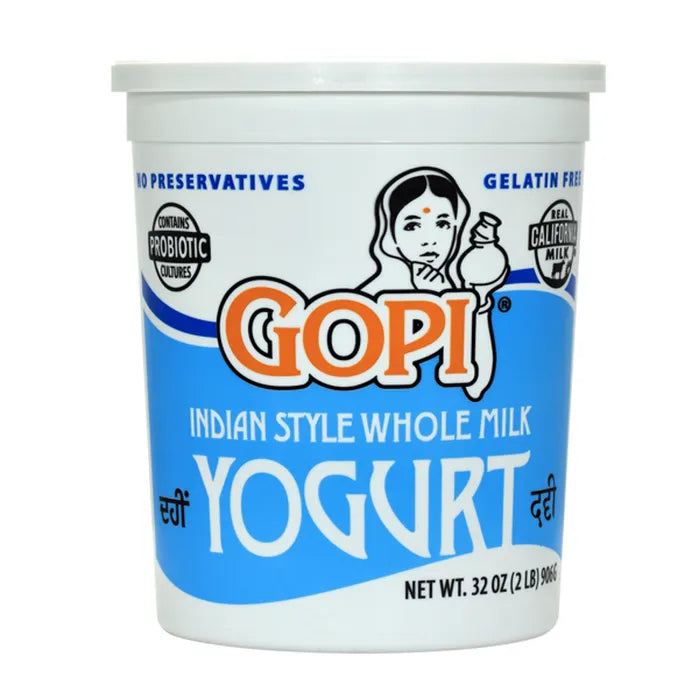 Gopi Plain Whole Milk Yogurt pack of 4– Creamy & Nutritious Dairy Product