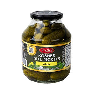 Zergut Whole Kosher Dill Pickles pack of 2 – Homemade Style Organic Refrigerator Pickles