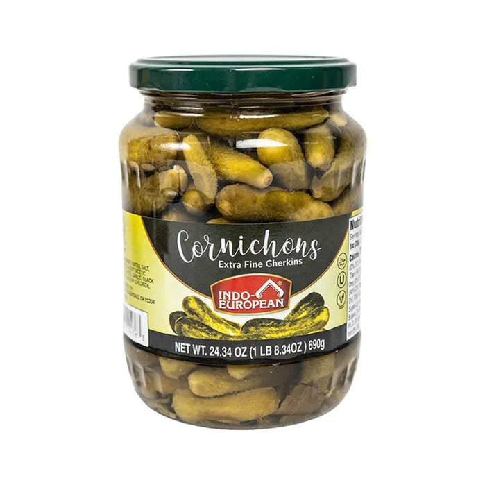 Extra Fine Cornichons Gherkins pack of 4 – Crisp & Tangy Gourmet Pickles