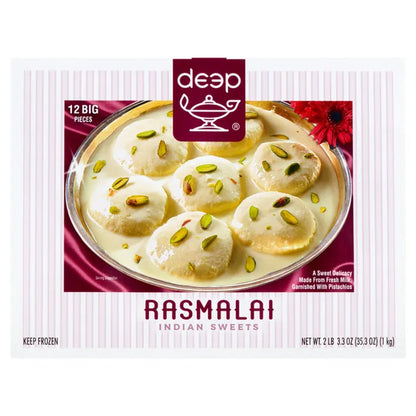 Deep Rasmalai 12 Count pack of 2 – Authentic Indian Mithai Dessert